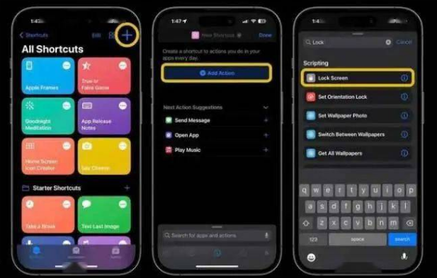 诏安苹果14锁屏维修店分享iPhone14升级iOS16.4后如何创建锁屏快捷方式 