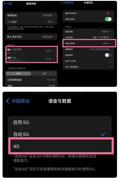 诏安苹果手机维修分享iPhone14如何切换4G/5G? iPhone14 5G网络切换方法 